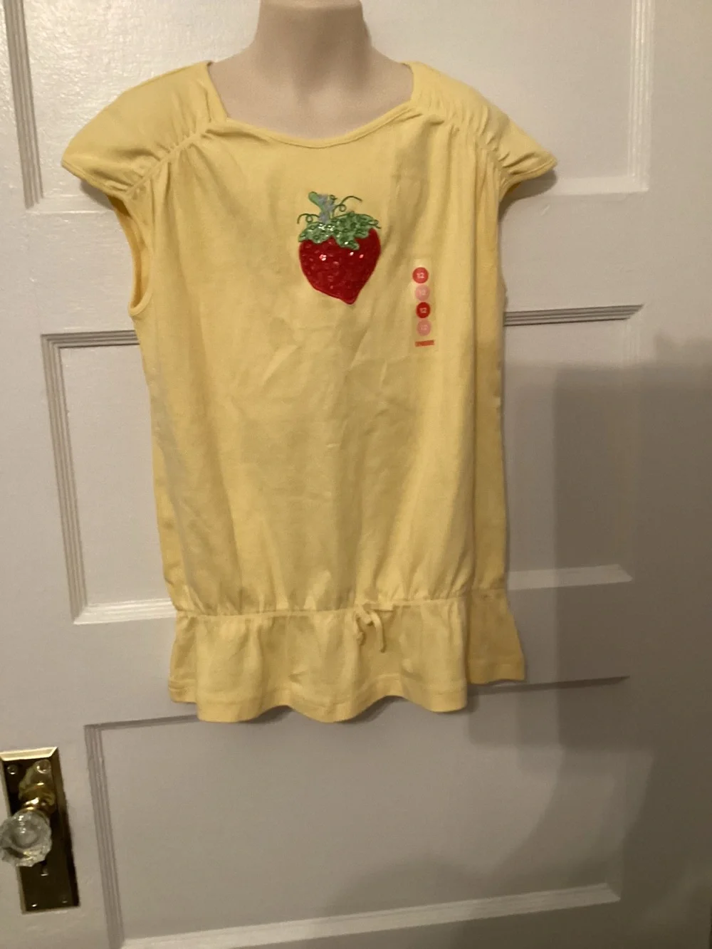 Gymboree Yellow Girls' Strawberry Appliqué Dress